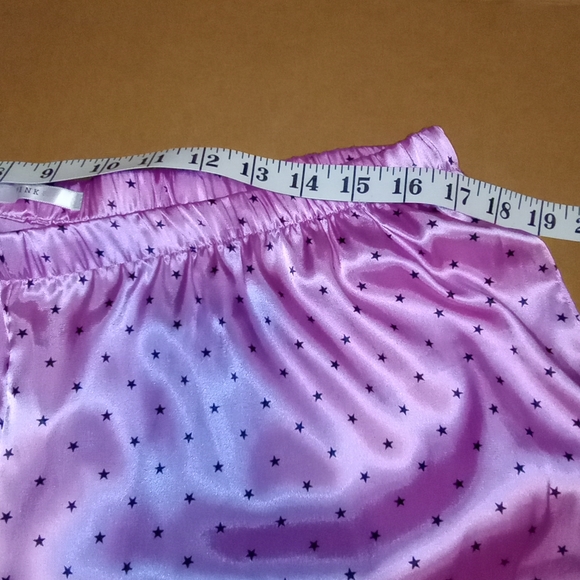 PinkK Satin Feel Black Stars Pink Women's Pijama Pants Size XL - Picture 5 of 10